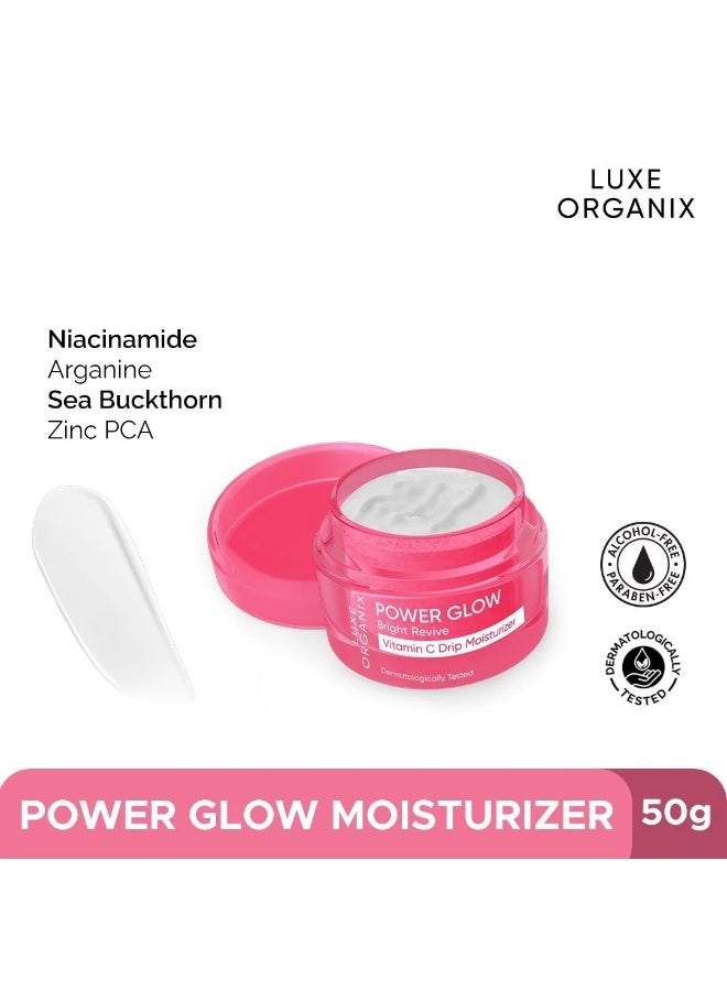 Luxe Organix Power Glow Bright Revive Vitamin C Drip Moisturizer | Radiant & Dewy Skin - Image 1