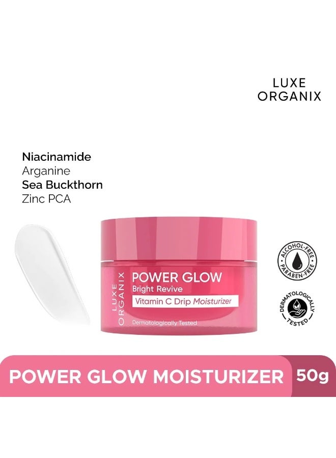 Luxe Organix Power Glow Bright Revive Vitamin C Drip Moisturizer | Radiant & Dewy Skin - Image 3