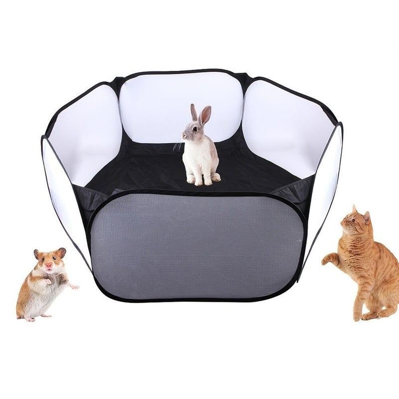 Hexagonal Children Play Fence Tent Foldable Pet Fence Pink - Image 5
