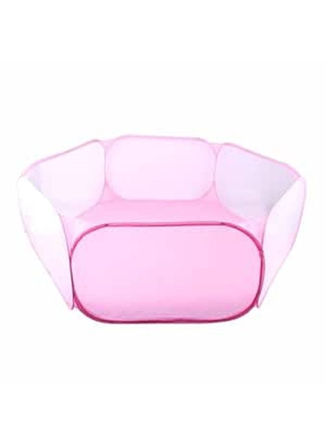 Hexagonal Children Play Fence Tent Foldable Pet Fence Pink - Image 1