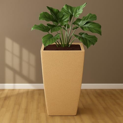 Leafy Tales Modern Roto Square Tower Planter for Home Décor 12 INCH, Highly Durable,Lightweight Indoor Outdoor Planter, Flower Pot Gamla - Image 4