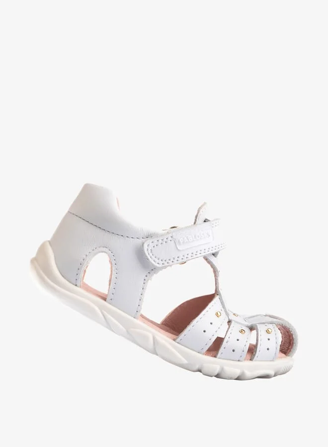 Pablosky Girls Embellished Sandal Booties with Hook and Loop Closure