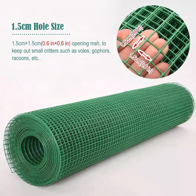 1.8mm Thick Wire Mesh Rolls for Chicken Fencing Hardware Cloth for Garden Fencing and Pet Fencing Rabbit Cages/Gardens/Small Rodent Enclosures(1x10m/3.3x32.8ft) - Image 3