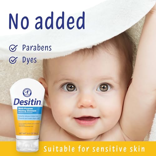 Desitin Skin Protectant and Diaper Rash Ointment Multi-Purpose With Vitamins A & D, Travel Size, 3.5. Oz Tube - Image 4
