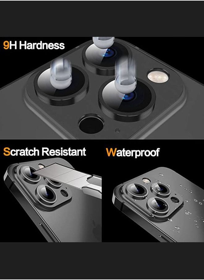 Generic iPhone 15 Pro/iPhone 15 Pro Max Camera Lens Protector, Aluminum Alloy Metal Tempered Glass Cover Camera Screen Film Protector Accessories, Case Friendly for iPhone 15 Pro / 15 ProMax 2023  - Image 4
