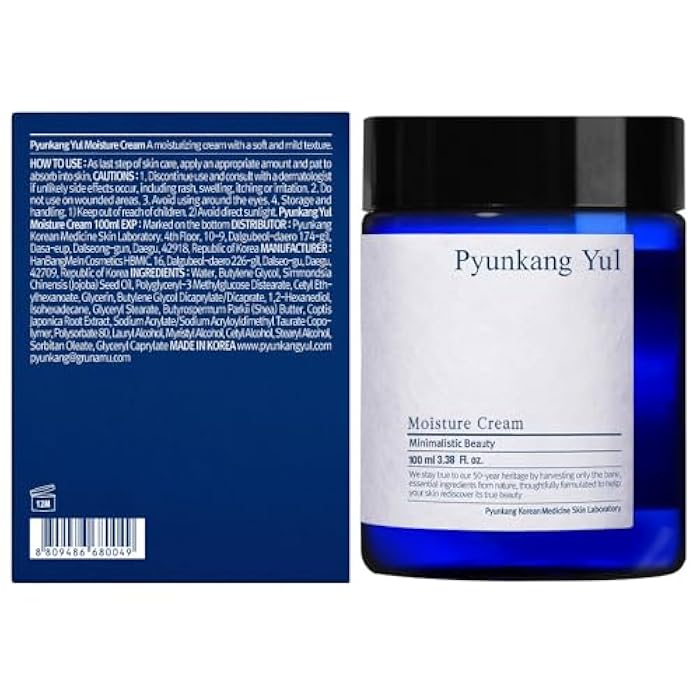 Pyunkang Yul Moisture Cream - Korean Skin Care Face Cream - Facial Moisturizer for dry and combination skin types - Natural Ingredients Shea Butter, jojoba seed oil deeply moisturize Skin - 3.4 Fl oz - Image 2