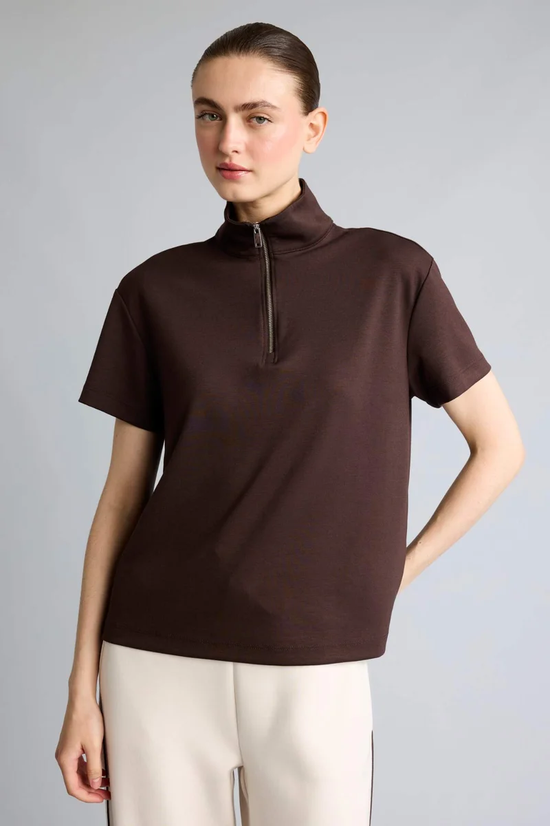 Defacto  Standard Fit Sports Modal T-Shirt for Women | Best Price UAE