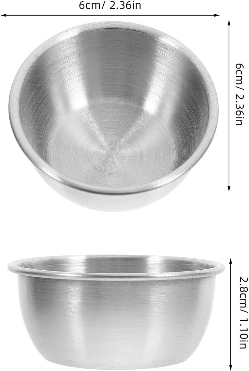 6Pcs 50Ml Stainless Steel Sauce Cups Small Condiment Bowls for Ketchup Dipping Sauce Vinegar Storage Sturdy for Kitchen and Dining - Image 2