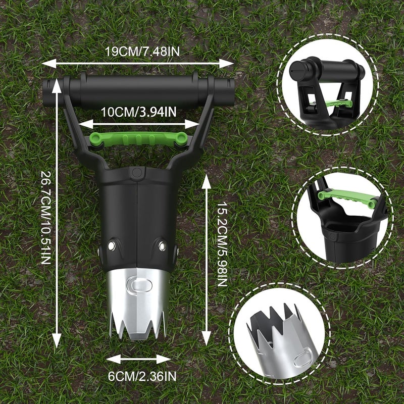GARDTEC Sturdy Bulb Planter, 5 inches Depth Hand Bulb Planting Tool, Heavt Duty Stainless Steel Garden Soil Release Tool & Transplanter for Plants Seeds and Digging Tulips - Image 2