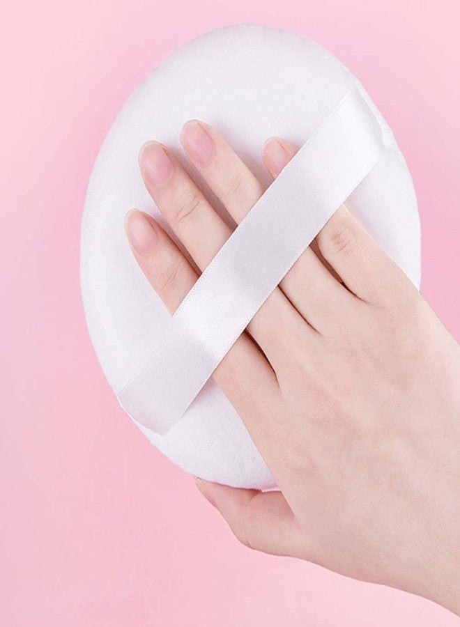 COSHINE Jumbo Pure Cotton Powder Puff, 5 INCH (13cm) Body Powder Puff Applicator For Loose Mineral Powder Body Powder Cosmetic Foundation Sponges, White(1 piece) - Image 5