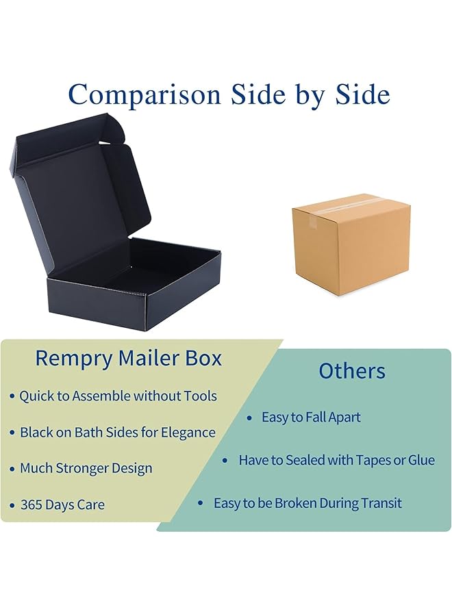 erorex 15X10X4Cm Black Shipping Boxes 20 Pack Corrugated Cardboard Mailing Box Packaging For Small Business Tab Locking Literature Mailer Boxes Flat Shipping Boxes Empty Gift Packing Boxes Supplies - Image 4
