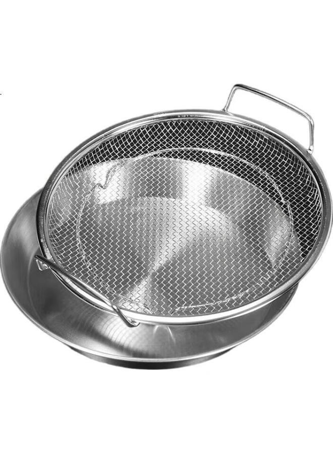 MAX COOK (Maxcook) 304 Stainless Steel Strainer Skimmer, Oil Strainer For Frying, Draining Mesh, 22Cm With Tray Mccu3439 - Image 2