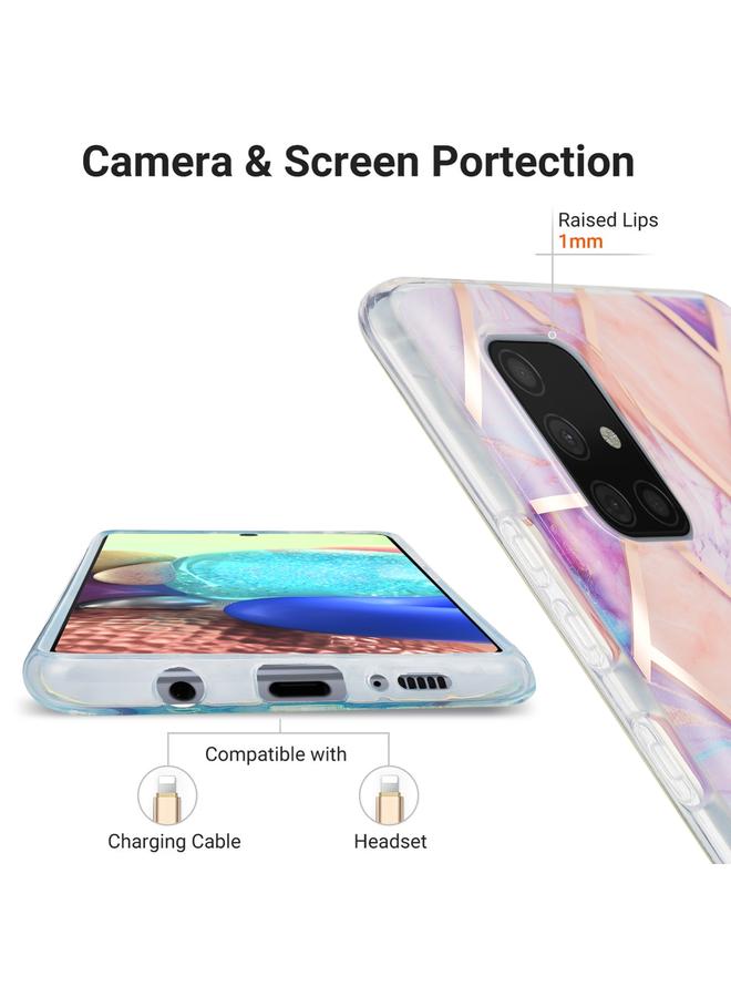 erorex Case For Samsung Galaxy A71 5G 3D Electroplating Marble Pattern TPU Protective Case - Image 4