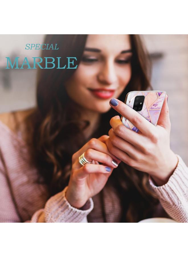 erorex Case For Samsung Galaxy A71 5G 3D Electroplating Marble Pattern TPU Protective Case - Image 3