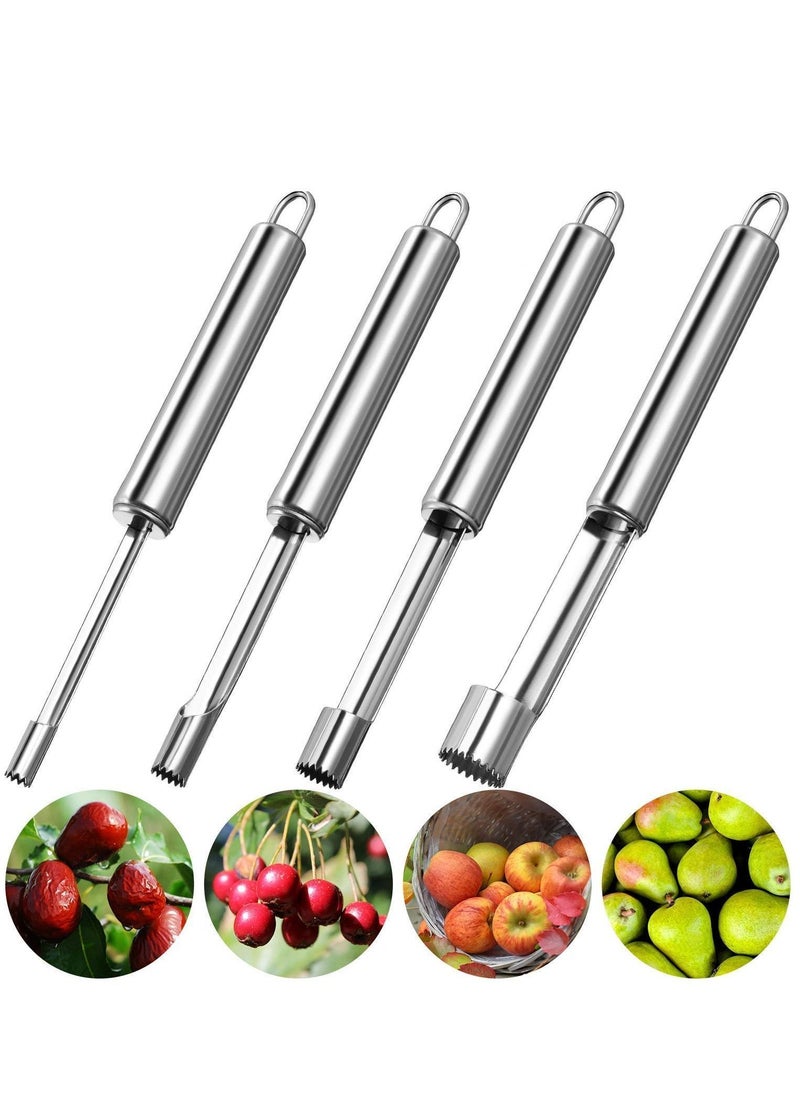 Y&D Corer, Lever Tool by Stainless Multi-Function Fruit Corer and Pitter Remover Set with Serrated Blade Pear 4 Sizes for Home Kitchen, Pear, Cherry, Jujube Red Date Pieces  - Image 1