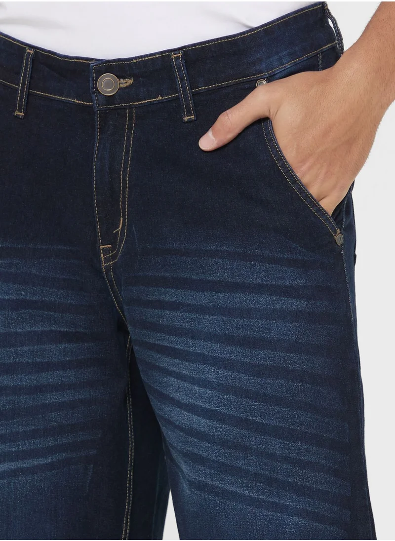 سفنتي فايف Mens Basic Baggy Jeans