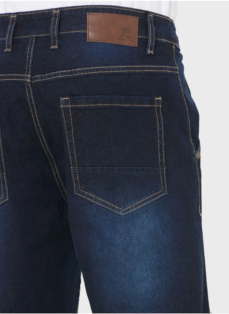 سفنتي فايف Mens Basic Baggy Jeans