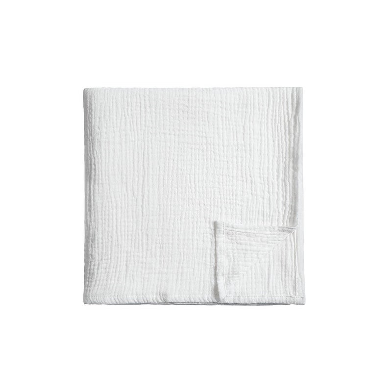 Meracorallo Muslin Swaddle Blanket, 100% Cotton Receiving Blanket Soft and Breathable Swaddle Wrap for Baby Boys and Girls, White - Image 1