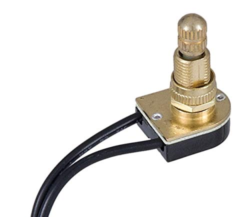 B&P Lamp® On-Off Rotary Canopy Switch with nonremovable Brass Plated knob, 5/8" Shank - Image 5