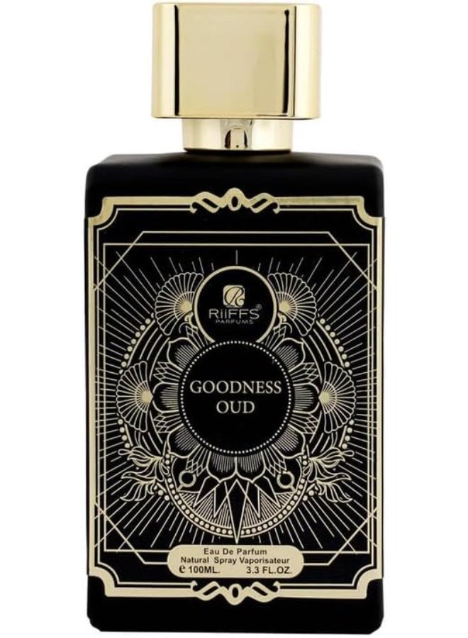 RIIFFS PERFUMES RiiFFS Goodness Oud Black Perfume For Men | Long-Lasting Eau De Parfum | Bold & Empowering Fragrance with Oud, Saffron, Patchouli & Musk – for Special Occasions, 100ml - Image 2