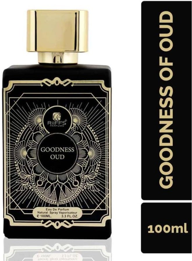 RIIFFS PERFUMES RiiFFS Goodness Oud Black Perfume For Men | Long-Lasting Eau De Parfum | Bold & Empowering Fragrance with Oud, Saffron, Patchouli & Musk – for Special Occasions, 100ml - Image 5