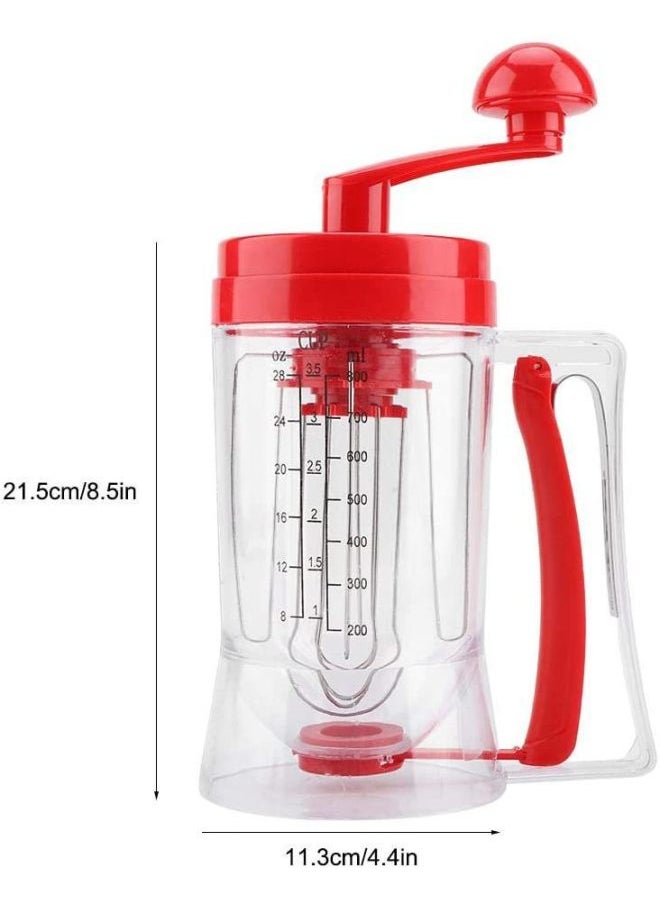 Generic - Pancake Machine Hand-cranked Batter Dispenser Hand-cranked Batter Dispenser Batter Separator New-Specifications:Color: Red - Image 1