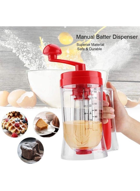 Pancake Machine Hand-cranked Batter Dispenser Hand-cranked Batter Dispenser Batter Separator New-Specifications:Color: Red