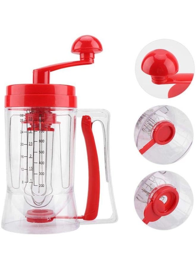 Generic - Pancake Machine Hand-cranked Batter Dispenser Hand-cranked Batter Dispenser Batter Separator New-Specifications:Color: Red - Image 1