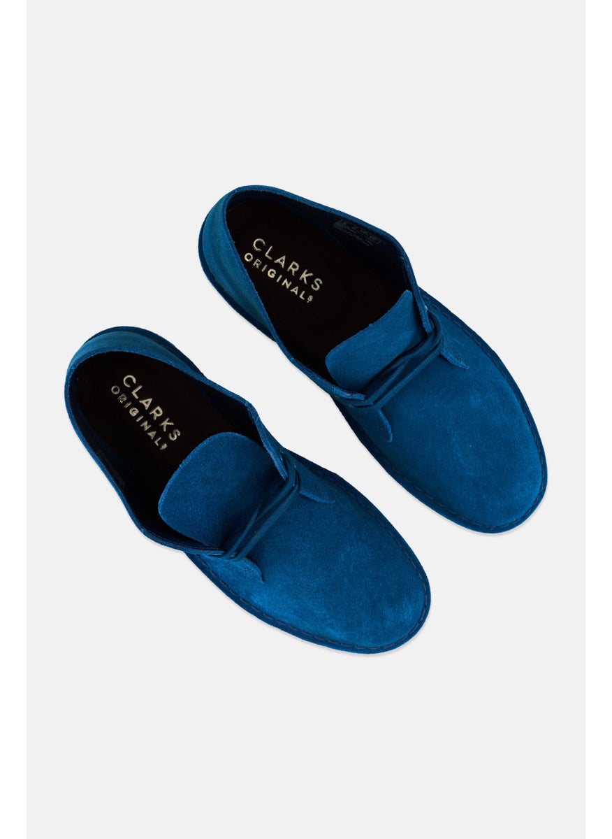 clarks Men Desert Lace Up Boots, Teal Blue  - Image 4