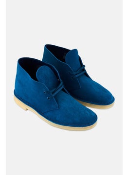 clarks Men Desert Lace Up Boots, Teal Blue  - Image 1