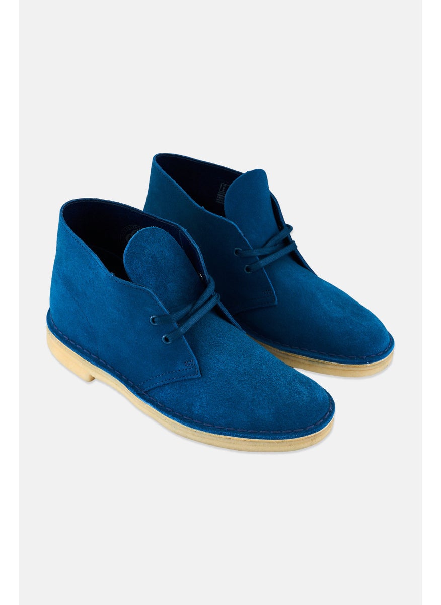 clarks Men Desert Lace Up Boots, Teal Blue  - Image 1