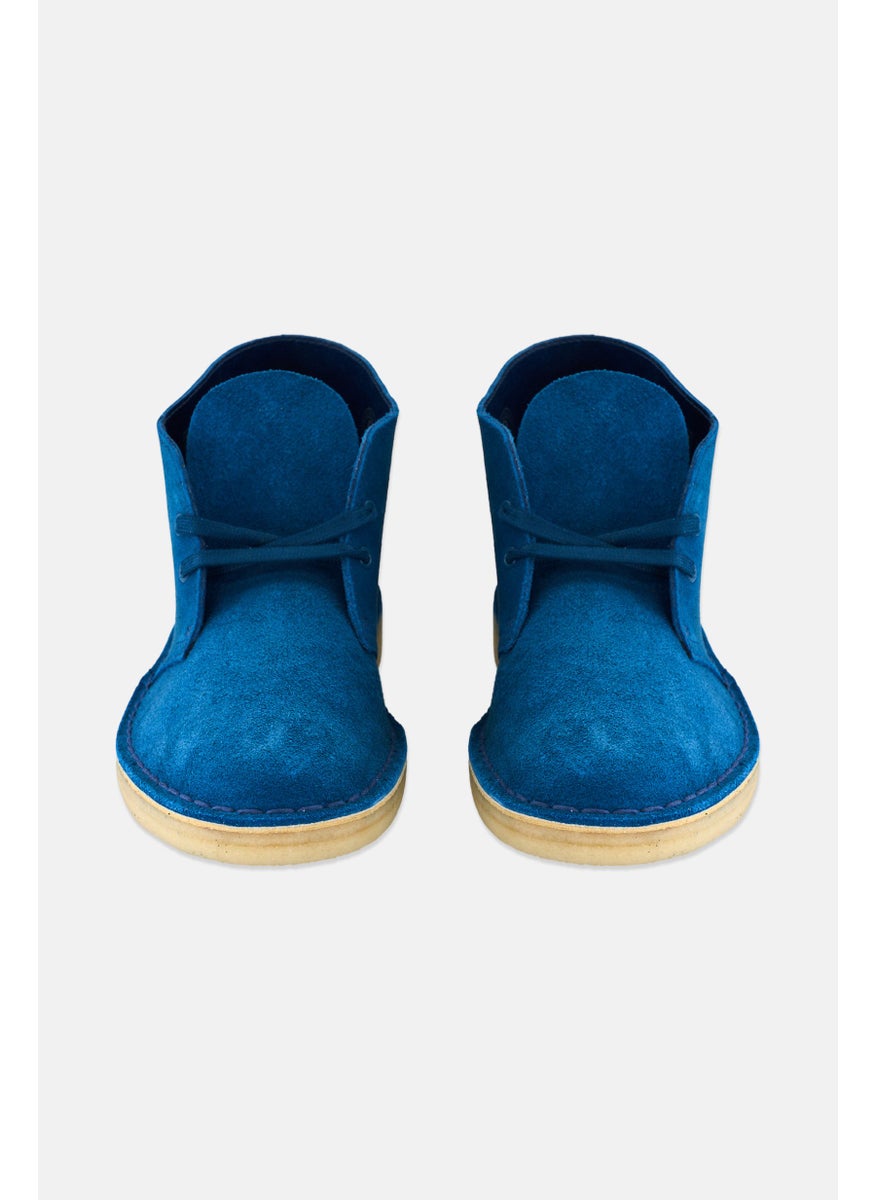 clarks Men Desert Lace Up Boots, Teal Blue  - Image 3