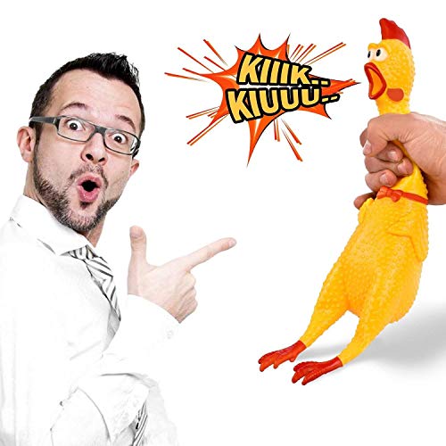 Sage Square Hilarious 32cm Squeaking Screaming Chicken Toy for Kids, Silly Squeezing & Squawking Novelty Gift Idea � Vibrant Colors & Wacky Design - Image 3