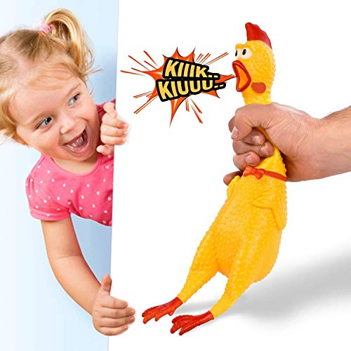 Sage Square Hilarious 32cm Squeaking Screaming Chicken Toy for Kids, Silly Squeezing & Squawking Novelty Gift Idea � Vibrant Colors & Wacky Design - Image 2