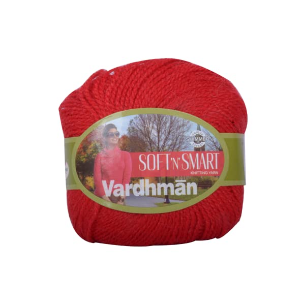 KYSS Vardhman Soft n Smart Wool 250 gm 50 gram Each Ball Hand Knitting Art Craft Soft Fingering Crochet Hook Yarn Needle Acrylic Thread Dyed Shade no127 - Image 1