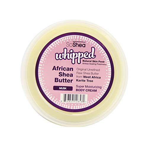 SoShea Whipped African Shea Butter|For All Hair Textures & Skin Types|Original Unrefined Raw Shea Butter |Premium Quality 13.50oz (Musk) - Image 1