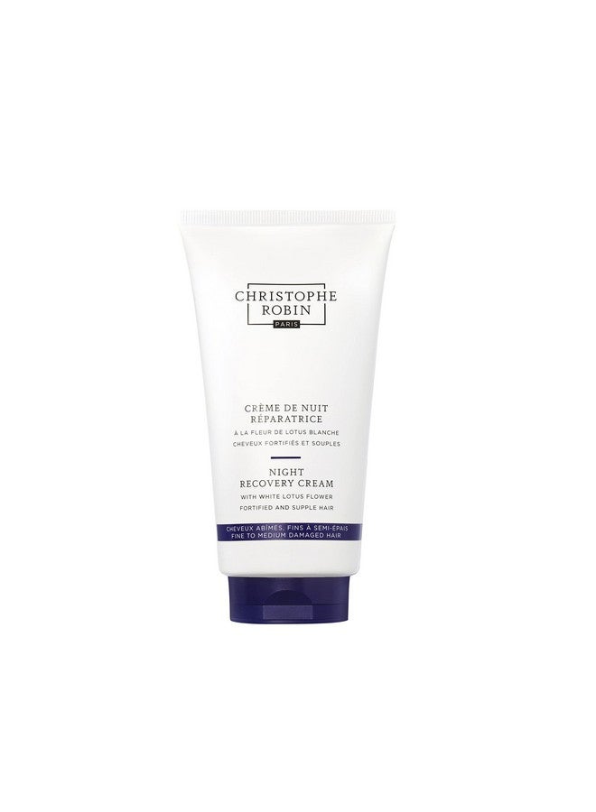 Christophe Robin Night Recovery Cream With White Lotus Flower Rich Overnight Treatment 5 Fl. Oz - Image 1