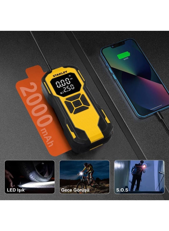 Stanley - FatMax منفاخ هواء لاسلكي SXIF0101 - ضغط حتى 10 بار ببطارية 12 فولت ، جاهز أينما كنت! - Image 3