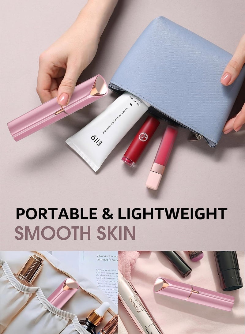 Facial Hair Removal for Women, Painless Epilator Hair Remover Device with 2 Pcs Replacement Heads , USB Rechargeable Face Electric Razor and Trimmer for ladies Lip, Chin, Arms - Image 3