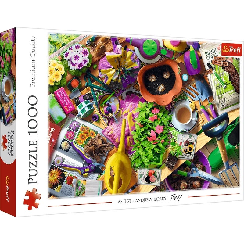 Trefl - Garden Tidying Puzzle 1000 Pieces - 10927 - Image 1