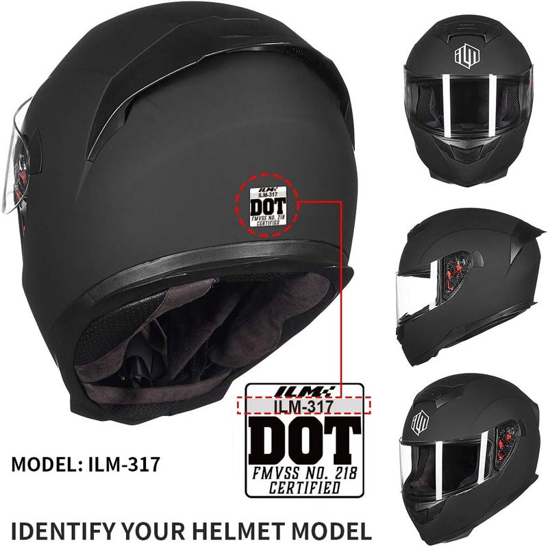 ILM Anti-Fog Visor for Model 313 and 317 Full Face Helmet (Visor, Anti Fog Clear) - Image 5