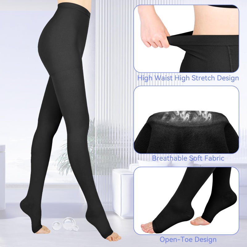 Athbavib Medical Compression Pantyhose for Women & Men, 20-30mmHg Compression Stockings - Image 5