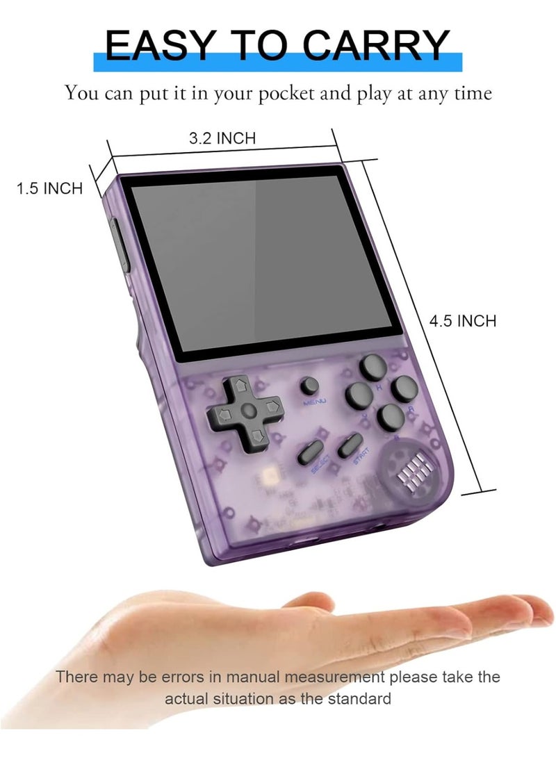 أنبيرنيك جهاز ألعاب كلاسيكي بشاشة IPS مقاس 3.5 بوصة - Anbernic RG35XX، محمل مسبقًا بـ 5474 لعبة كلاسيكية، وبطاقة ذاكرة 64 جيجابايت، ومنفذ HDMI، ونظام لينكس - مشغل ألعاب محمول بنفسجي - Image 2