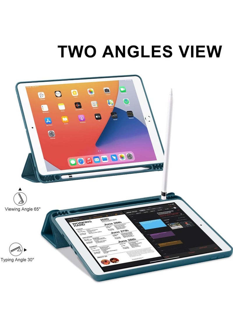 Raxoom iPad 9th/8th/7th Generation Case (2021/2020/2019) - iPad 10.2-Inch Case with Pencil Holder, Slim Soft TPU Back Smart Magnetic Stand (Marine Blue) - Image 5