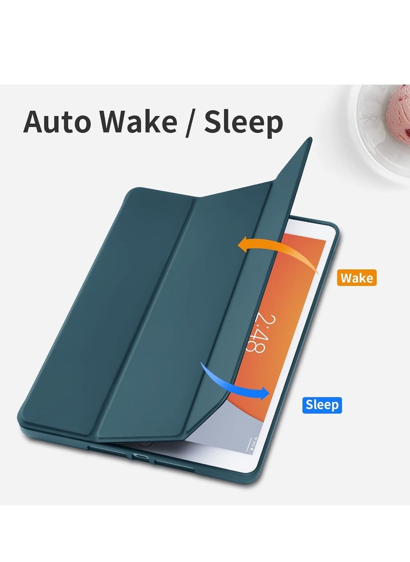 Raxoom iPad 9th/8th/7th Generation Case (2021/2020/2019) - iPad 10.2-Inch Case with Pencil Holder, Slim Soft TPU Back Smart Magnetic Stand (Marine Blue) - Image 4