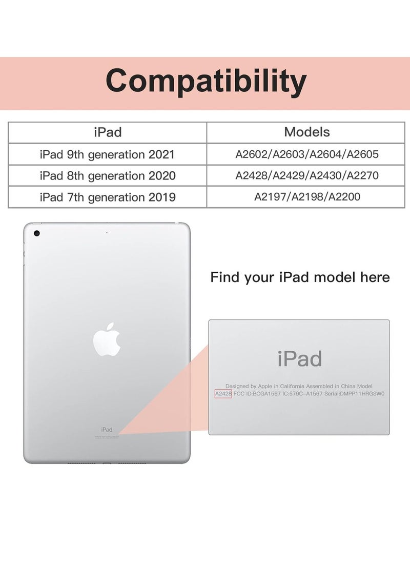 Raxoom iPad 9th/8th/7th Generation Case (2021/2020/2019) - iPad 10.2-Inch Case with Pencil Holder, Slim Soft TPU Back Smart Magnetic Stand (Marine Blue) - Image 2