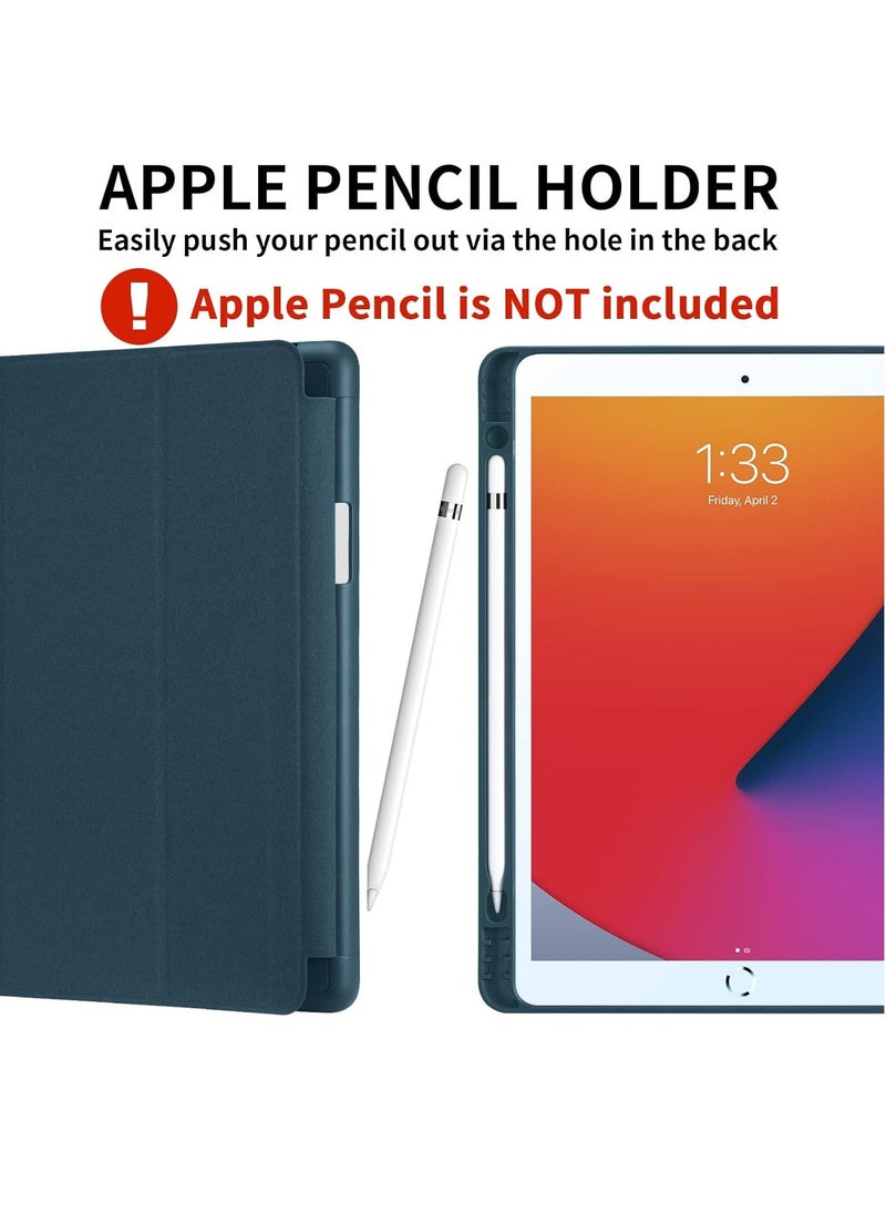 Raxoom iPad 9th/8th/7th Generation Case (2021/2020/2019) - iPad 10.2-Inch Case with Pencil Holder, Slim Soft TPU Back Smart Magnetic Stand (Marine Blue) - Image 3