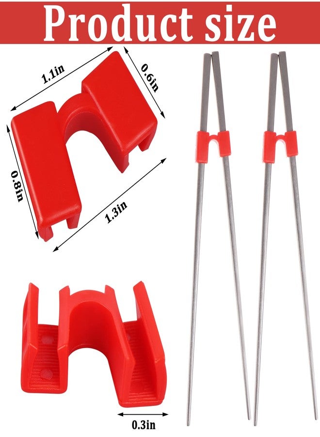 Beupy 30 Pieces Chopstick Helper Training Kit Chopsticks Connector Reusable Plastic Training Chopstick Helper for Many Age Beginner Trainer or Learner - Image 2