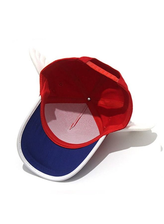 Arale Cap Adjustable Outdoor Sun Cap Cartoon Lovely Baseball Cap Red Blue  - Image 5