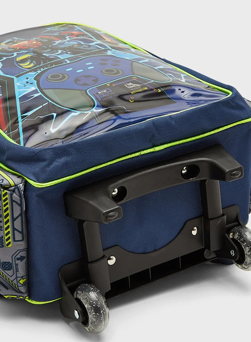 ايروبوستال Kids Car Printed Trolley Bag Set